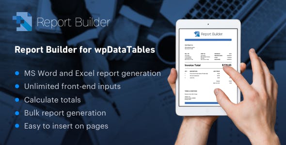 دانلود افزودنی Report Builder برای افزونه wpDataTables وردپرس