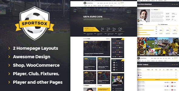 دانلود قالب ورزشی Sportsox - قالب HTML باشگاه ورزشی