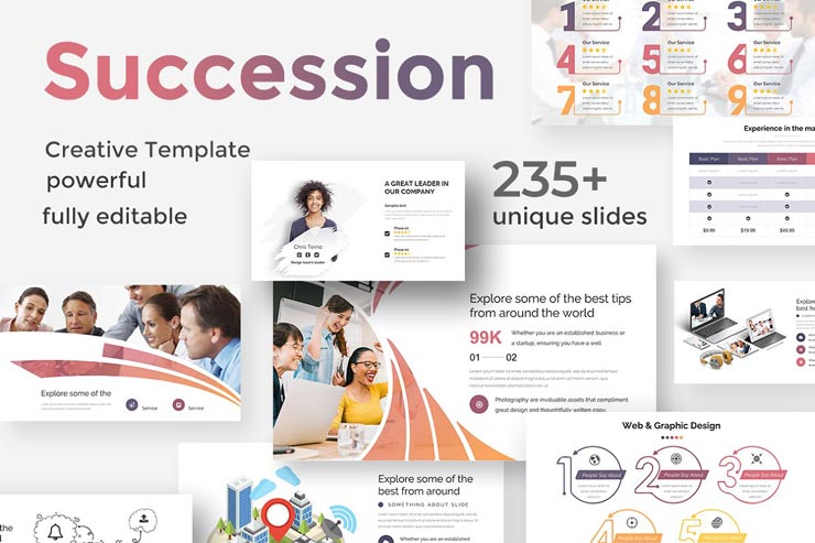 دانلود قالب پاورپوینت Succession Plan - قالب ارائه کاری آماده PowerPoint