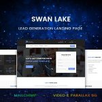 دانلود قالب صفحه فرود Swan Lake - قالب HTML صفحه فرود حرفه ای