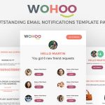 دانلود مجموعه قالب های اعلان ایمیل WOHOO - به همراه سازنده آنلاین