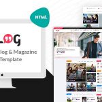 دانلود قالب وبلاگ و مجله آنلاین Wlog - قالب HTML حرفه ای وبلاگی