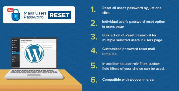 دانلود افزونه وردپرس Mass Users Password Reset Pro