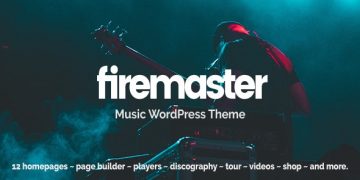 قالب وردپرس Firemaster - پوسته خلاقانه و واکنش گرا موسیقی وردپرس