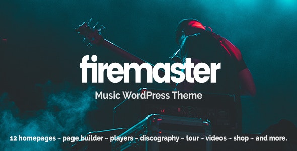 قالب وردپرس Firemaster - پوسته خلاقانه و واکنش گرا موسیقی وردپرس