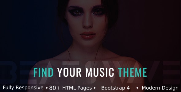 دانلود قالب سایت BeatsWave - قالب HTML خلاقانه موسیقی
