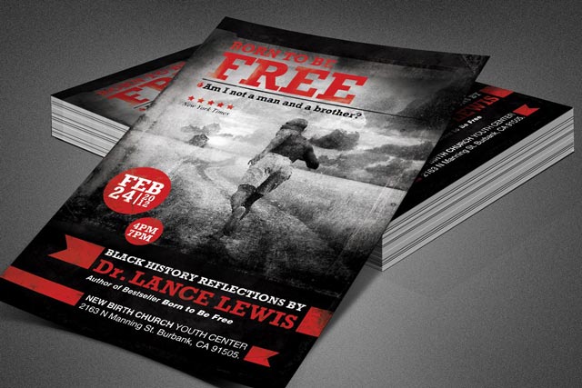 دانلود فلایر Born Free Black History Flyer - نسخه تجاری و کامل