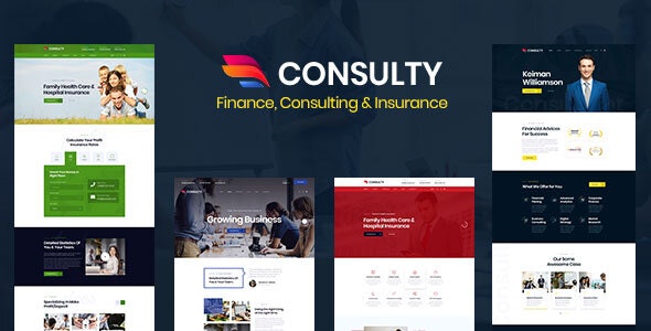 دانلود قالب سایت Consulty - قالب HTML بیمه و مشاورین مالی حرفه ای