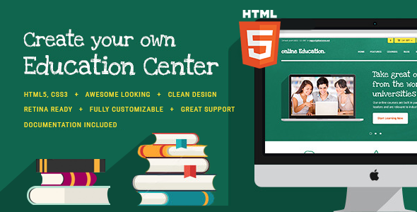 دانلود قالب سایت Education Center - قالب HTML دوره های آموزشی و تحصیلی