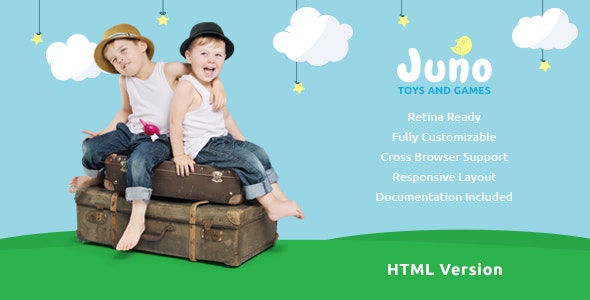 دانلود قالب سایت Juno - قالب HTML فروشگاه اسباب بازی