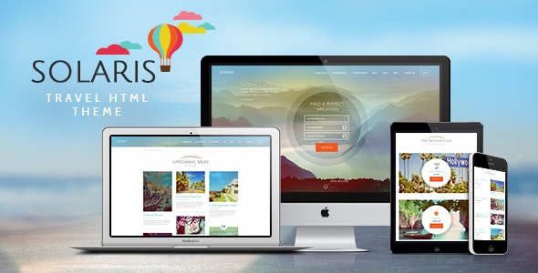 دانلود قالب سایت Solaris - قالب HTML آژانس های مسافرتی و تور