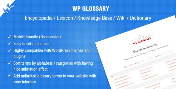 دانلود افزونه وردپرس WP Glossary - راه اندازی بخش ویکی و پایگاه دانش