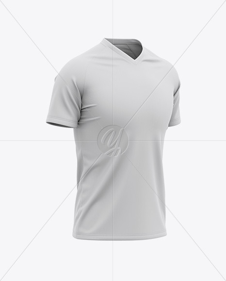 دانلود موکاپ Men’s V-Neck Soccer Jersey - موکاپ پیراهن فوتبال و لباس ورزشی
