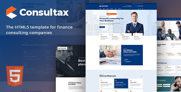 دانلود قالب سایت Consultax - قالب HTML مشاورین و امور مالی