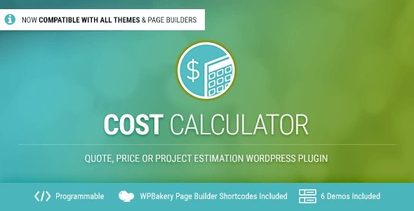 دانلود افزونه وردپرس Cost Calculator - ماشین حساب و محاسبه گر هزینه