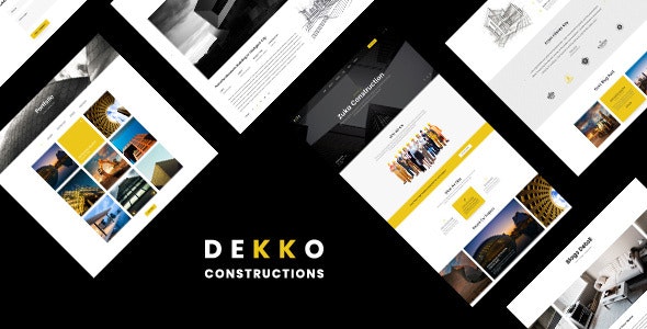 دانلود قالب سایت Dekko - قالب HTML ساخت و ساز حرفه ای