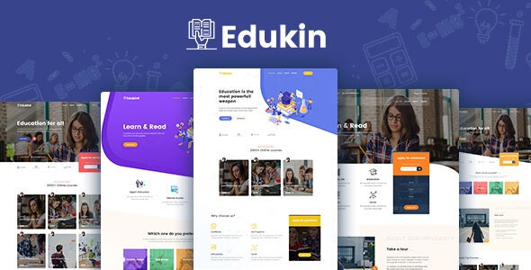 دانلود قالب سایت Edukin - قالب HTML آموزش و پرورش حرفه ای
