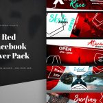 دانلود مجموعه کاورهای آماده و حرفه ای فیس بوک - Facebook Red Cover Pack