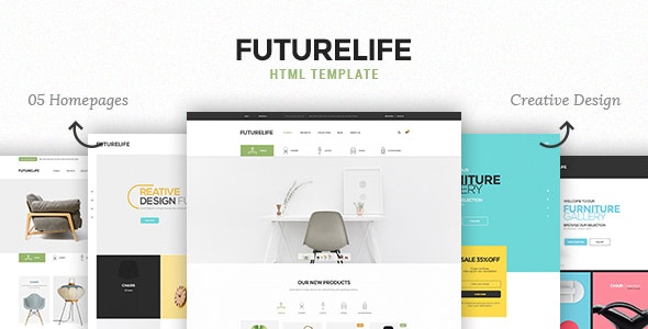 دانلود قالب سایت Futurelife - قالب HTML فروشگاه لوازم خانگی واکنش گرا