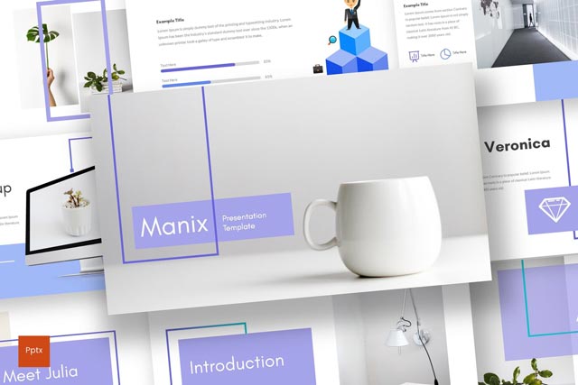دانلود قالب پاورپوینت Manix – به همراه دو نسخه گوگل اسلاید و Keynote