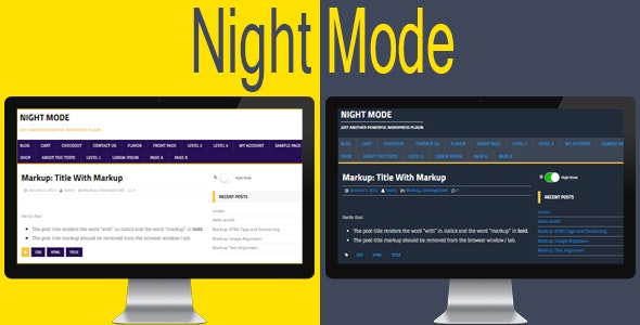 دانلود افزونه وردپرس Night Mode - افزونه ایجاد حالت شب حرفه ای وردپرس
