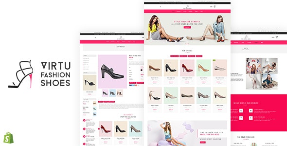 دانلود قالب شاپیفای Virtu - قالب فروشگاه کفش و لباس Shopify