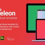 دانلود قالب میوز Chameleon - قالب معرفی اپلیکیشن اندروید Adobe Muse