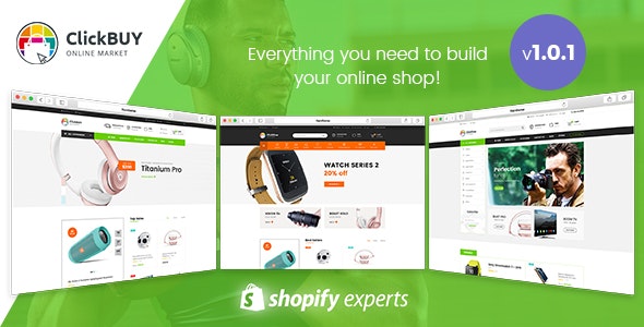 دانلود قالب شاپیفای ClickBuy - قالب فروشگاهی چند منظوره و حرفه ای Shopify