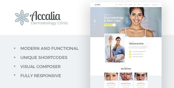 دانلود قالب وردپرس Accalia - پوسته مراکز زیبایی و کلینیک پوست وردپرس