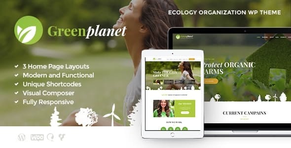 دانلود قالب وردپرس Green Planet - پوسته محیط زیست حرفه ای وردپرس