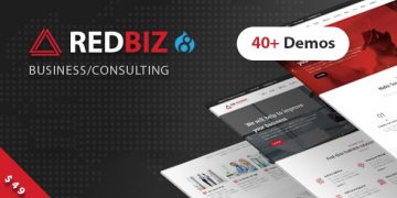 دانلود قالب دروپال RedBiz - قالب شرکتی و کسب و کار دروپال