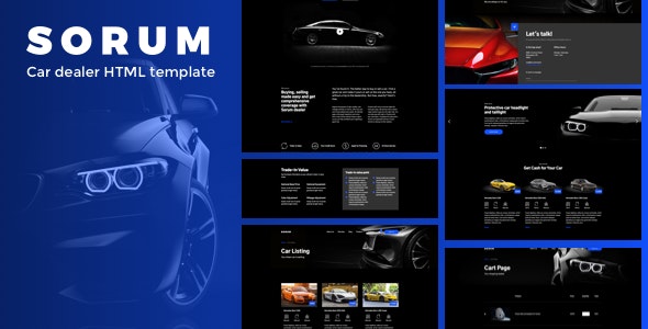 دانلود قالب سایت Sorum - قالب HTML خرید و فروش خودرو