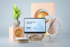 دانلود موکاپ Abstract Macbook Pro | موکاپ آماده مک بوک پرو