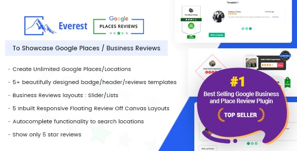 دانلود افزونه وردپرس Everest Google Places Reviews