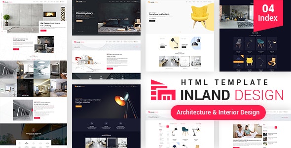 دانلود قالب سایت Inland Design - قالب طراحی داخلی حرفه ای HTML