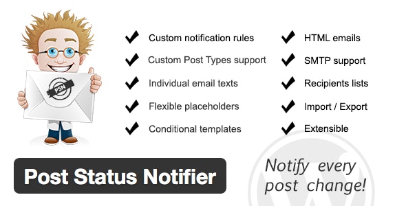 دانلود رایگان افزونه وردپرس Post Status Notifier