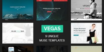 دانلود قالب میوز Vegas - قالب چند منظوره و خلاقانه Adobe Muse