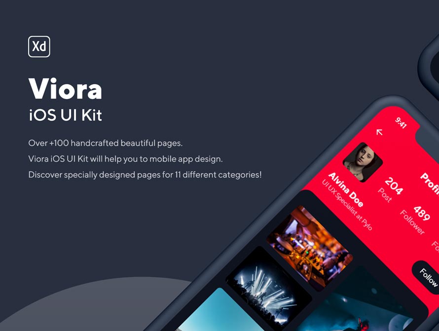 دانلود UI Kit موبایل جدید و آماده Viora - نسخه iOS