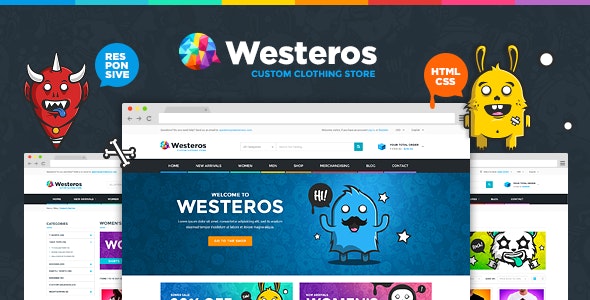 دانلود قالب سایت Westeros - قالب HTML متفاوت و حرفه ای فروشگاهی