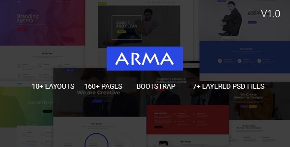 دانلود قالب سایت Arma - قالب چند منظوره و شرکتی HTML