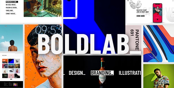دانلود قالب وردپرس Boldlab - پوسته خلاقانه و نمونه کار وردپرس