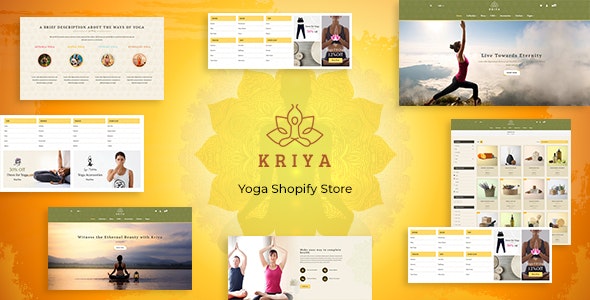 دانلود قالب فروشگاهی Kriya - قالب فروشگاهی مدرن و چند منظوره شاپیفای