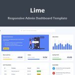 دانلود قالب سایت Lime - قالب مدیریت و داشبورد حرفه ای HTML