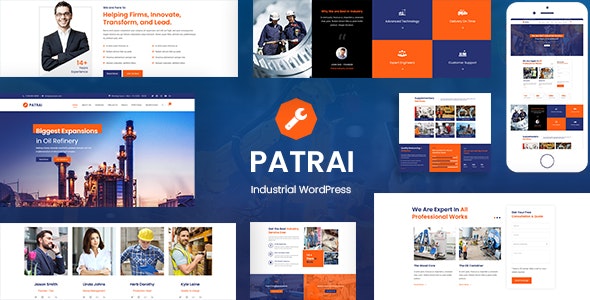 دانلود قالب وردپرس Patrai Industry - پوسته صنعتی حرفه ای وردپرس