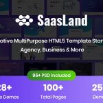 دانلود قالب سایت SaasLand - قالب خلاقانه و استارت آپ HTML5