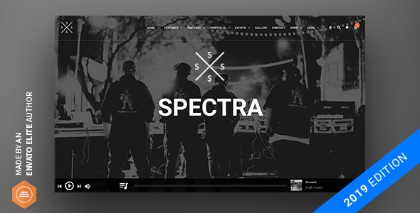 دانلود قالب وردپرس Spectra - پوسته موسیقی و موزیک حرفه ای وردپرس