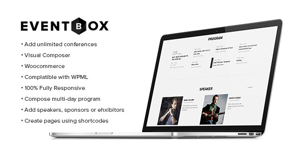 دانلود قالب وردپرس Eventbox - پوسته سرگرمی و دفترکار وردپرس