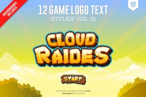 دانلود لوگو بازی Game Logo Text Styles - لوگو آماده و لایه باز مخصوص Game