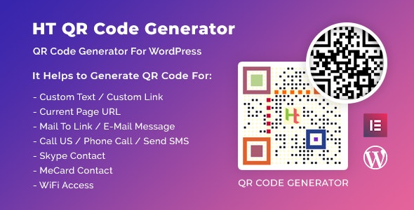 دانلود افزونه وردپرس HT QR Code Generator - ایجاد و مدیریت QR Code وردپرس