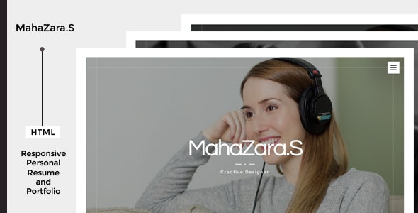 دانلود قالب سایت MahaZara.S - قالب نمونه کار و سایت شخصی HTML